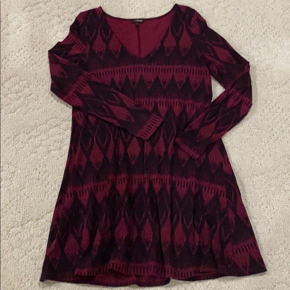 Maroon and Black Express Tunic Dress - Picture 1 of 4